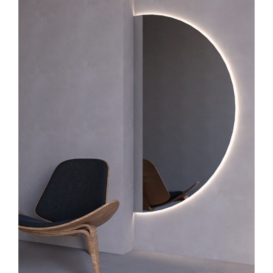 Κρεμαστός Καθρέπτης Moon Φ150 εκ. με Led Κρεμαστός Καθρέπτης Moon Φ150 εκ. με Led